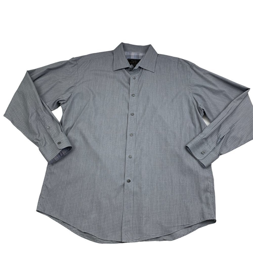 Jos. A. Bank Reserve Plaid Long Sleeve Button Down Shirt Men's Size Large